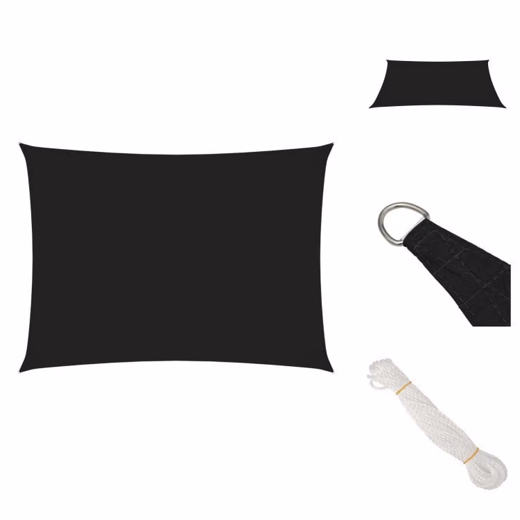 vidaXL Tenda da sole in tessuto Oxford rettangolare 3,5x5 m nero - Ombrelloni e tende da sole