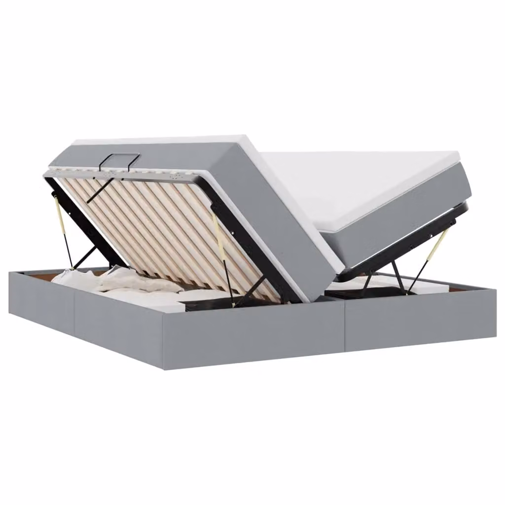 Letto con contenitore e materasso vidaXL Grigio chiaro L: 180 cm, P: 200 cm, H: 280 cm – 2