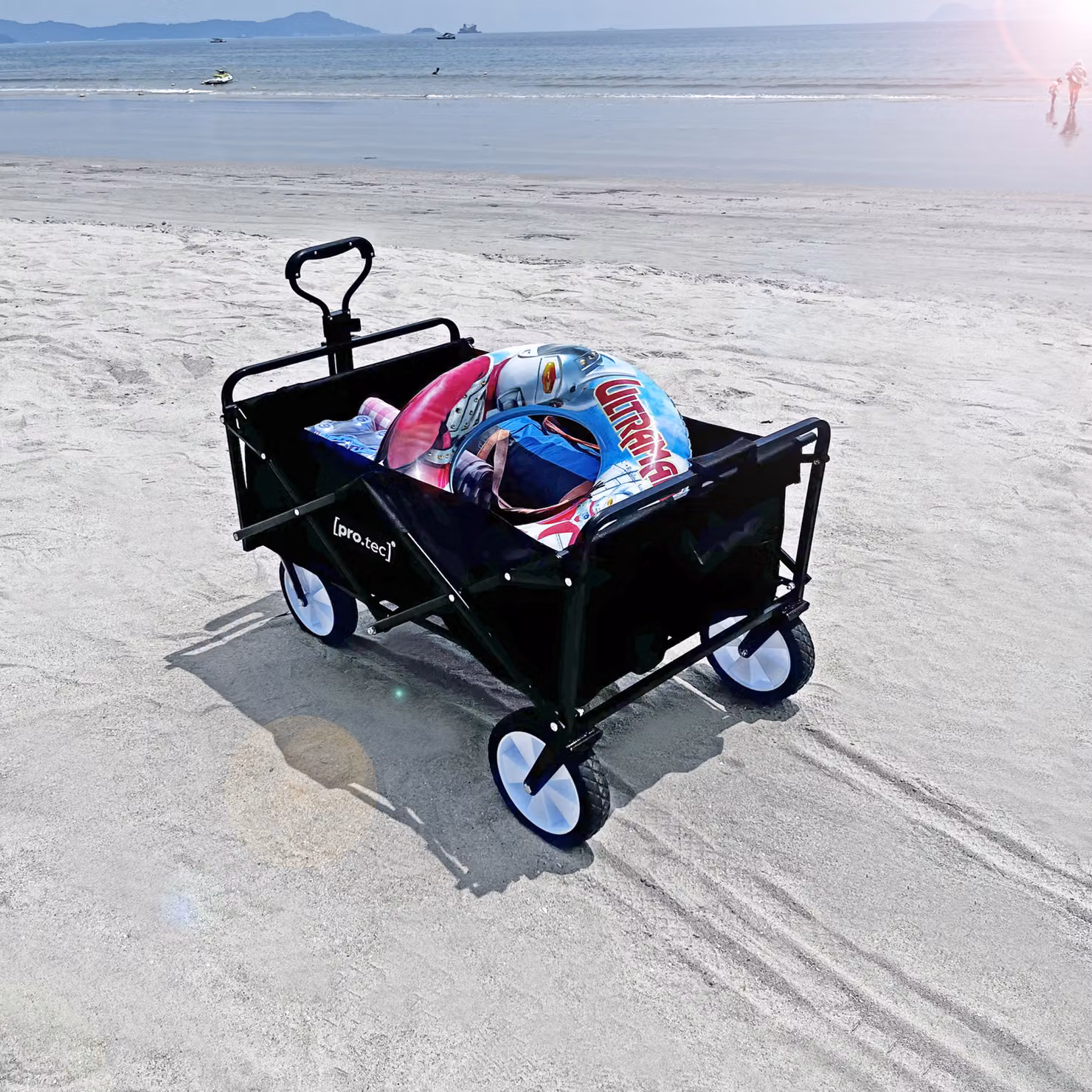 Carrello manuale 'Stenlille' pieghevole 84 x 55 cm max. 80 kg Nero