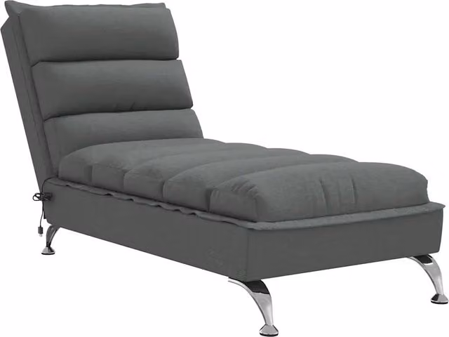 Chaise Longue da Massaggio con Cuscini in Tessuto Grigio Design Moderno CFW3843393 – 1