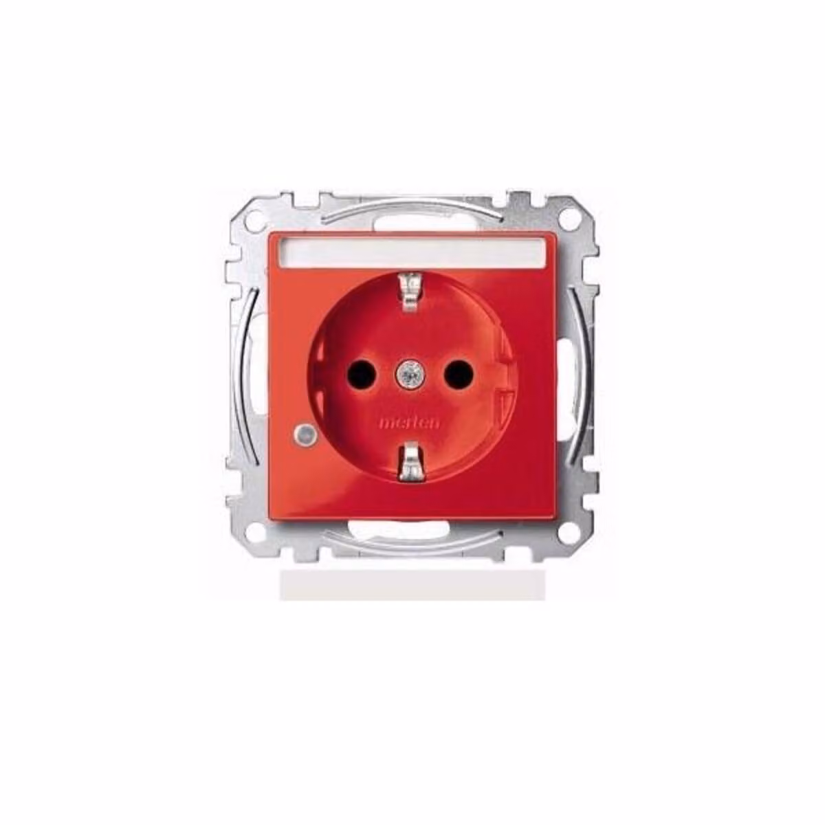 Presa SCHUKO per circuiti speciali con illuminazione e alimentazione di scrittura, BRS, StK, rosso rubino, Sys.M