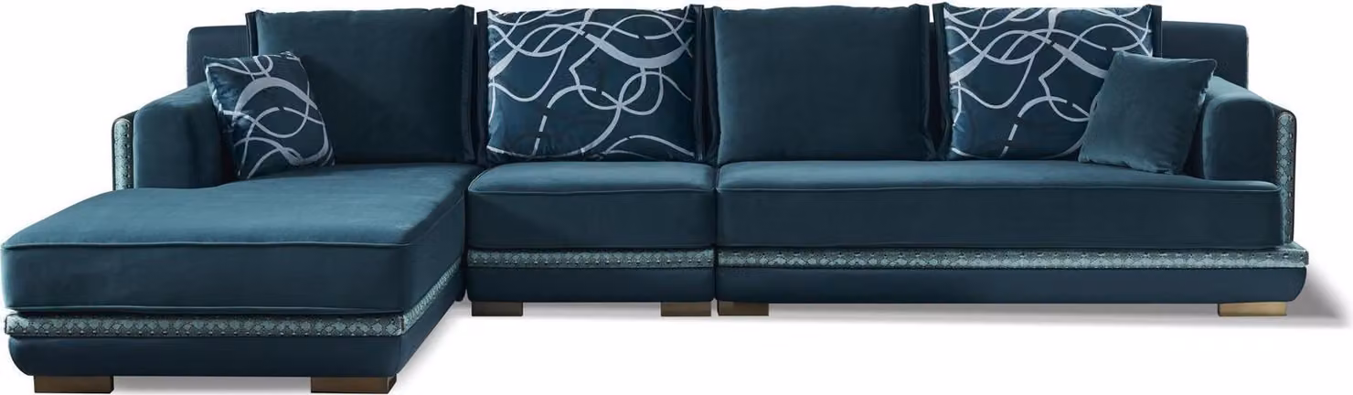 Wohnlandschaft L-Form Ecksofa Couch Design Polster Textil Garnitur Sofa Ecke