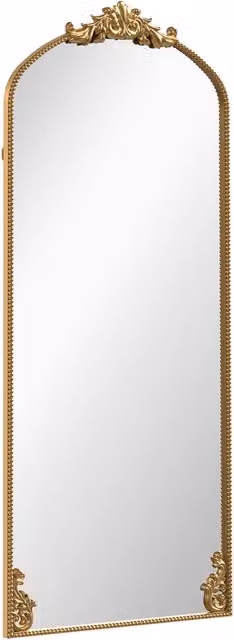 HOMCOM Specchio Figura Intera 180 x 75 cm, da Appendere o Appoggiare, da Terra, Oro Vintage   Aosom Italy
