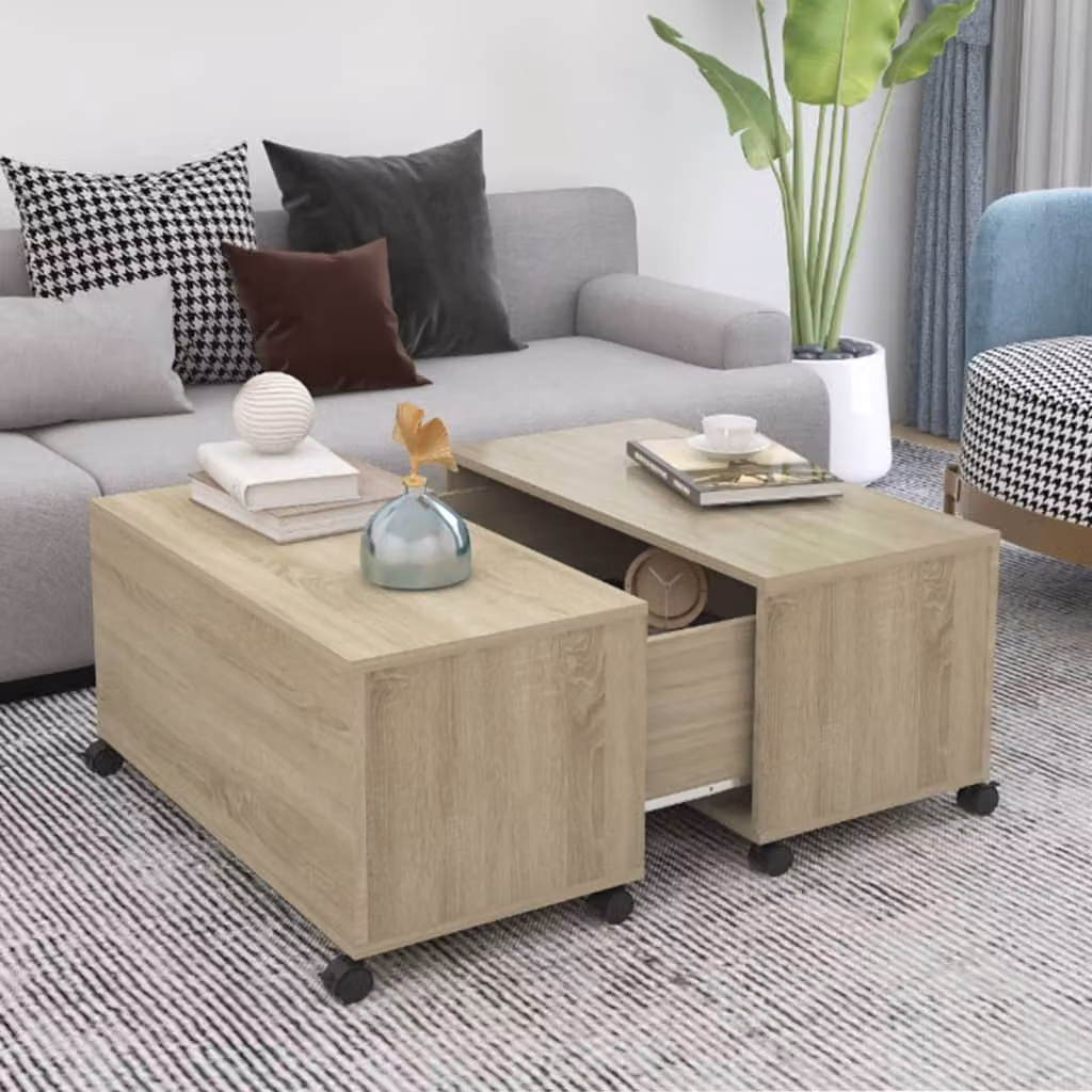 Maison Exclusive - Tavolino Sonoma in rovere 75x75x38 cm Materiale ligneo