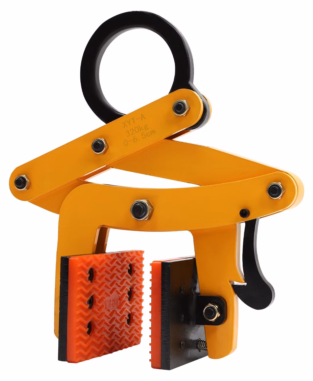 Pinza per pallet, apertura regolabile delle ganasce, elevata forza di trazione, arancione, arancione