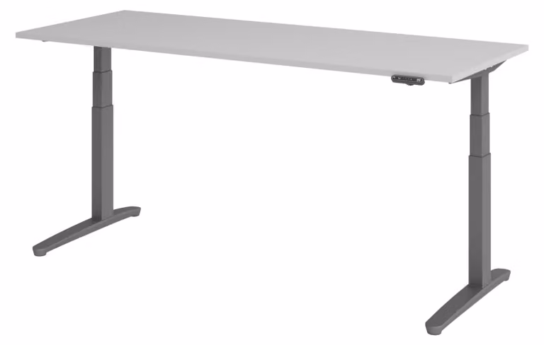 Scrivania elettrica bümö modello XBHM - Struttura: grafite, finitura: grigio, dimensioni: 200 x 80 cm