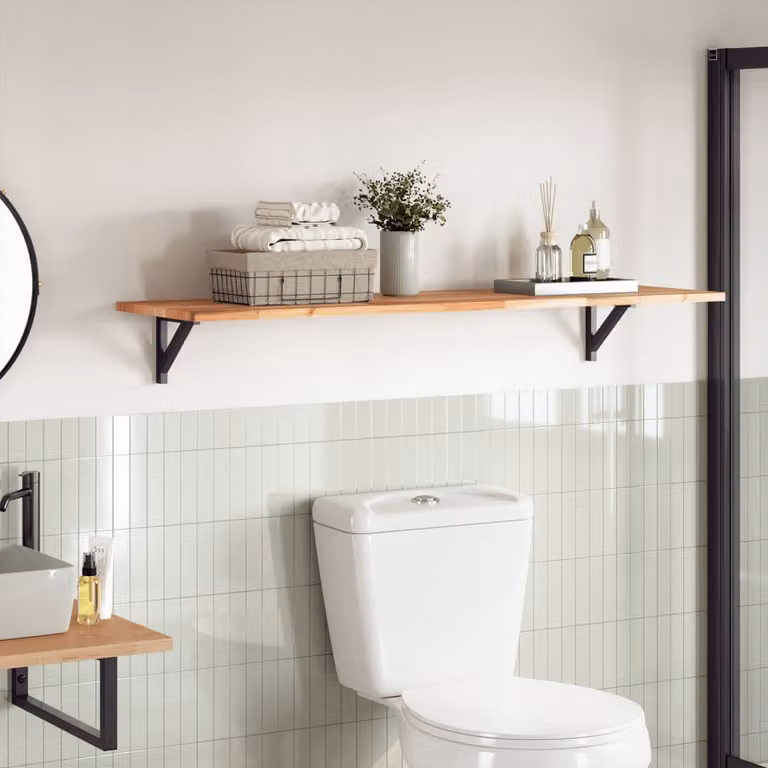 Piano Tavolo Rettangolare in Legno di Acacia Oliato Marrone vidaXL L: 120 cm, P: 40 cm, H: 2 cm