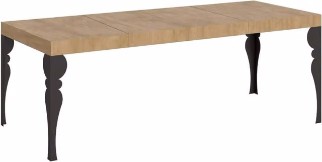 Tavolo da pranzo allungabile Itamoby moderno in finitura quercia e gambe antracite L: 160-420 cm, P: 90 cm