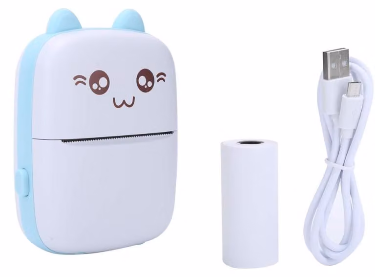 Verk 27319: Mini stampante termica per etichette fotografiche, Bluetooth, colore blu
