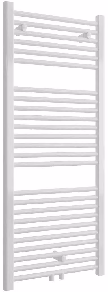 CERANO - Radiatore da bagno Lincoln - attacco centrale 50 mm/laterale - 366 W - bianco lucido - 1200 x 500 mm