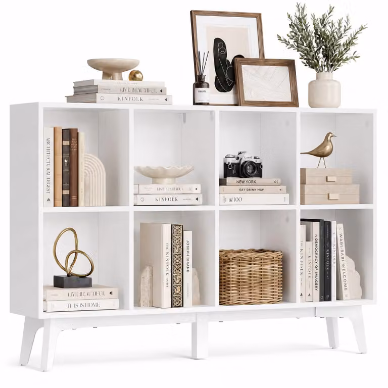 Libreria a cubi per soggiorno studio e sala da pranzo, 24 x 119,6 x 77 cm (P x l x H)