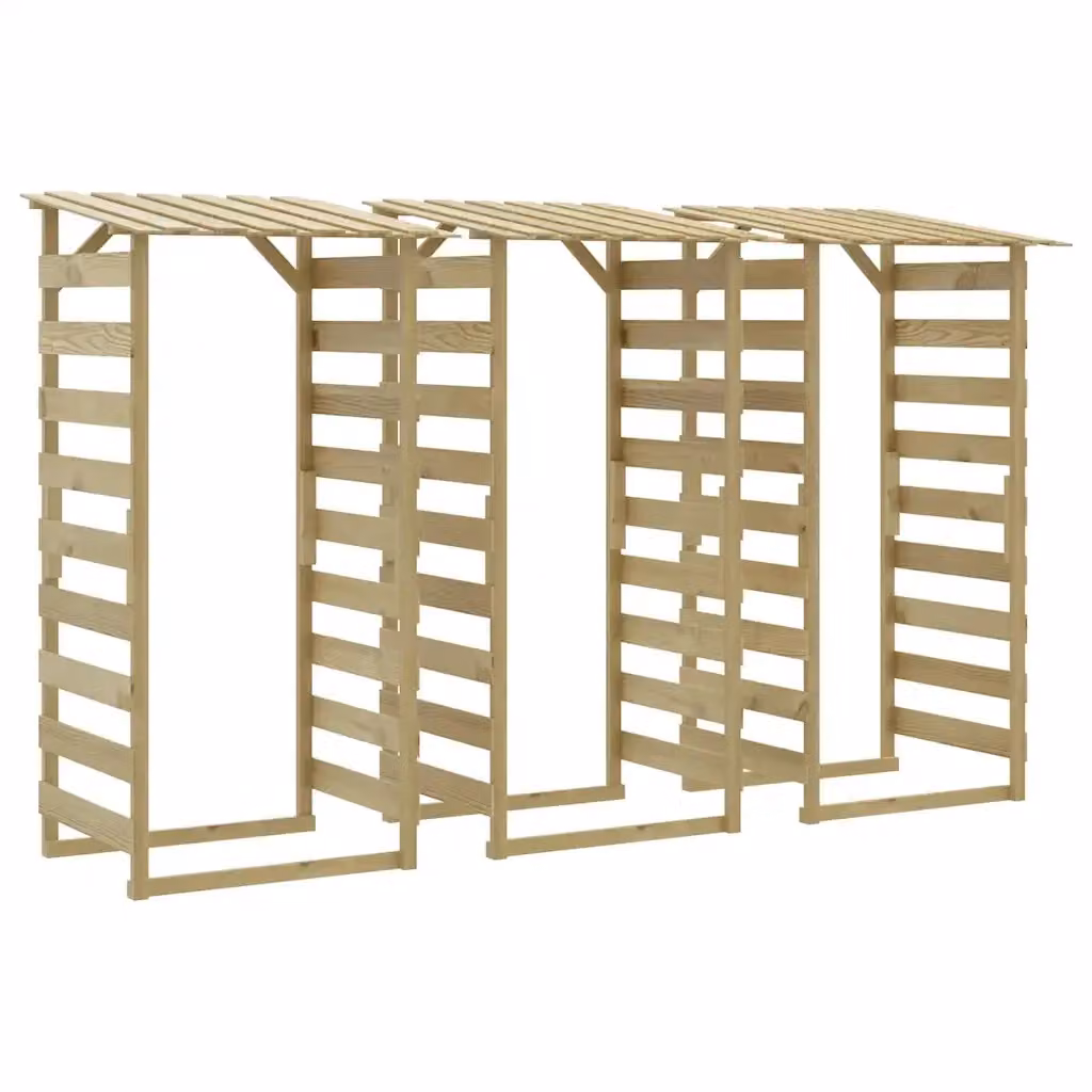 Set di 3 Pergole con Tetto vidaXL in Legno Verde L/P/H: 100 x 90 x 200 cm – 2
