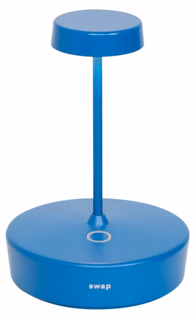 Lampada a led da tavolo Swap mini pro Blu ricaricabile e dimmerabile