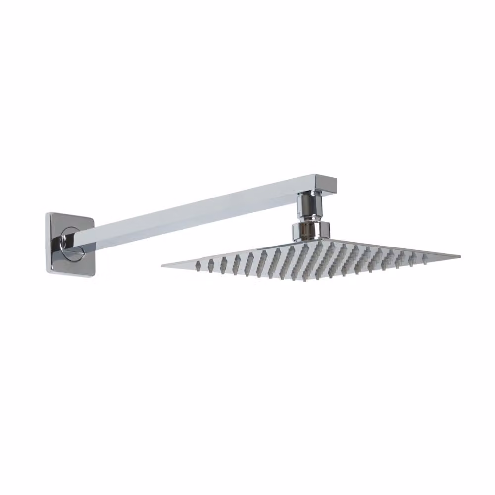 Soffione Quadrato Sottile 200 x 200mm e Braccio Doccia