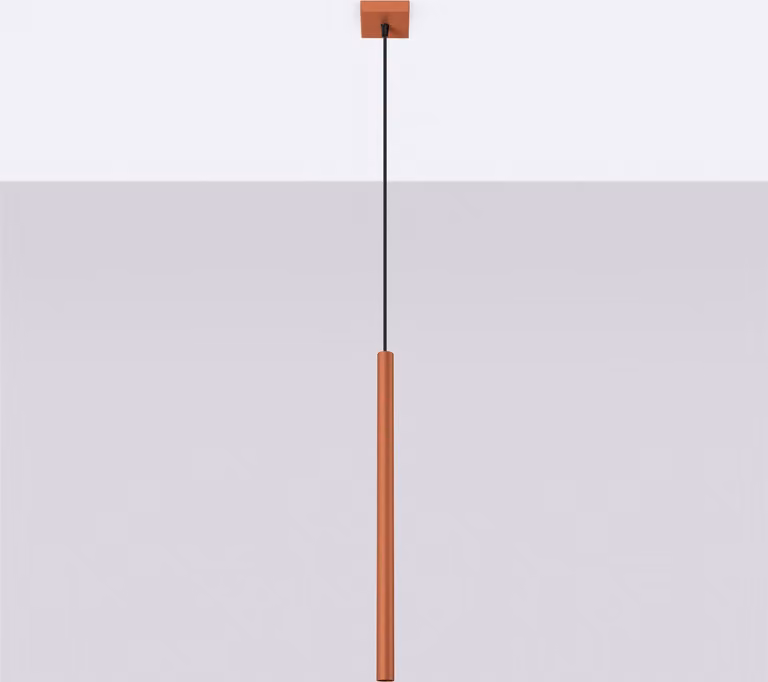 Lampada a sospensione VELINO ocra-rossa 1xG9x8W in metallo, dimensioni: 114x8x8 cm, IP20, Pure Lume