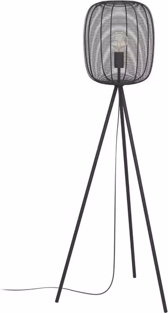 Lampada da terra Eglo in metallo nero stile Art Deco con attacco E27