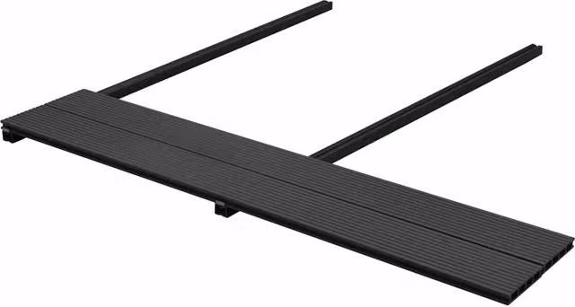 Set di 108 pezzi di pavimento da deck vidaXL in WPC colore nero antracite