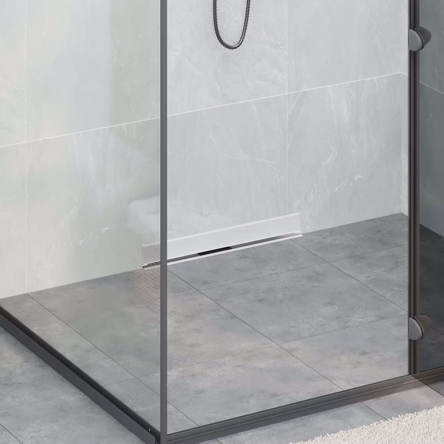 Scarico doccia da parete vidaXL in acciaio inox 304 colore argento 50 cm