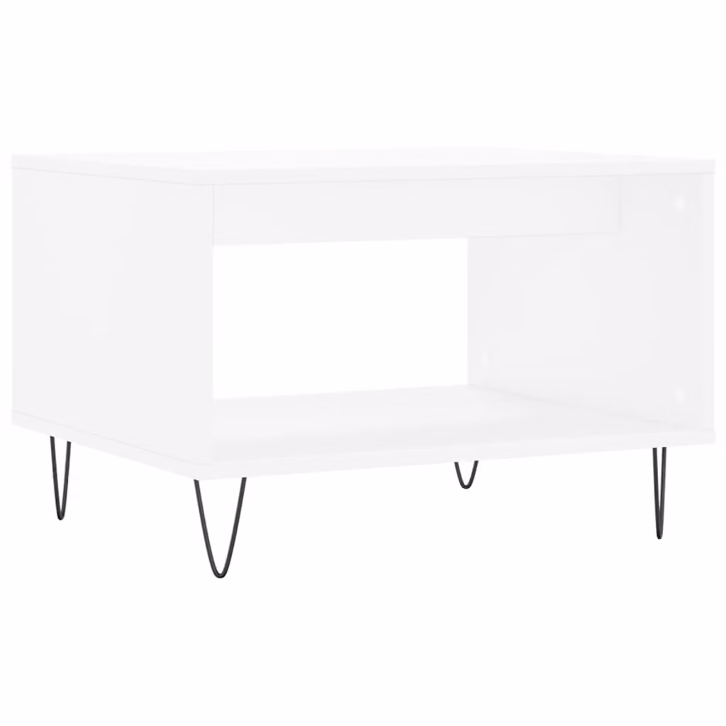 Tavolino da Salotto Bianco 60x50x40 cm in Legno Multistrato