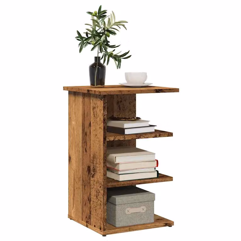 Credenza vidaXL in legno multistrato e metallo, colore marrone, L/P/H: 35 x 35 x 55 cm