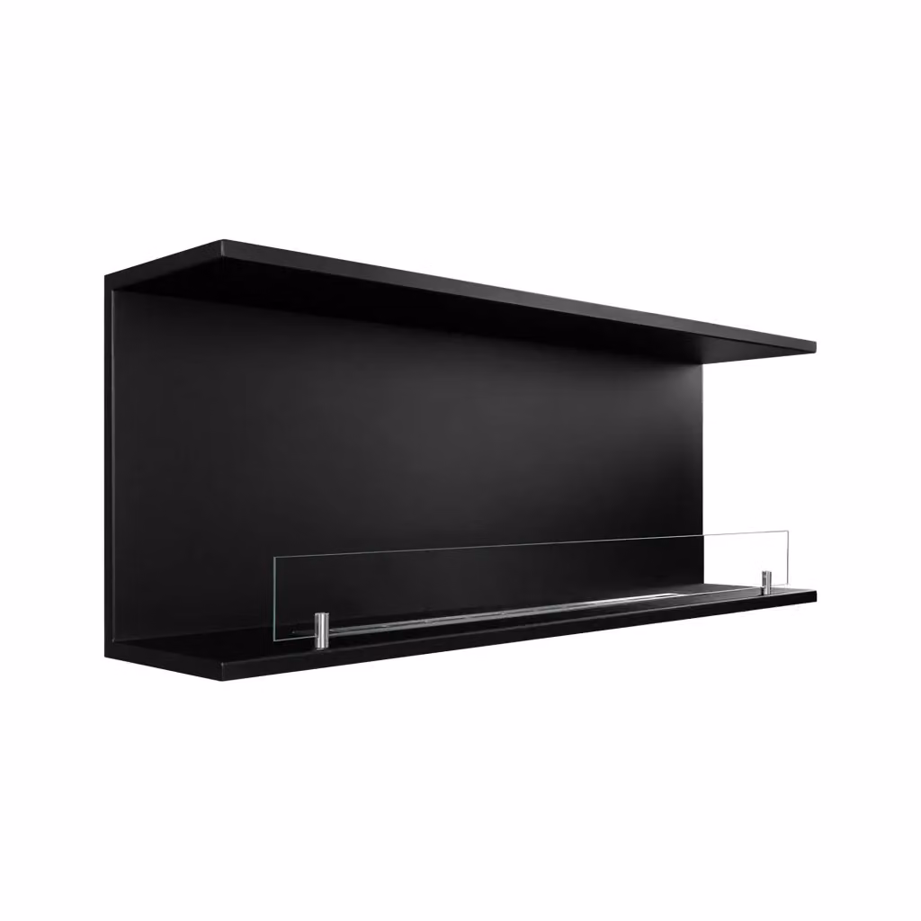 Caminetto a bioetanolo DMORA Pertosa in metallo nero L: 120 cm, P: 24 cm, H: 45 cm con capacità 1,25 lt – 2