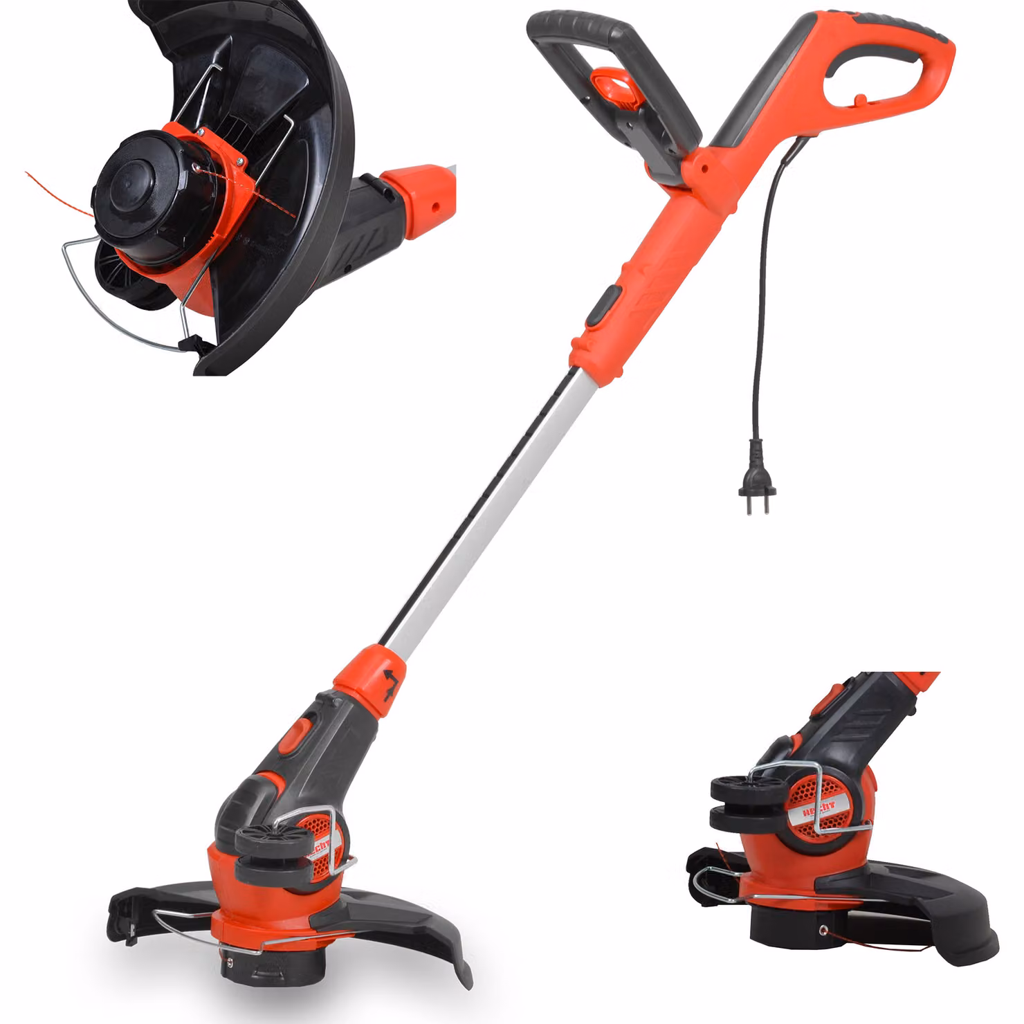 HECHT 630 Decespugliatore elettrico | 600 W | cerchio di taglio di 30 cm | sistema di taglio a 2 fili