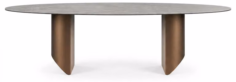 Tavolo da pranzo in metallo e Vetroceramica, comfort, arredamento, design moderno, tendenze