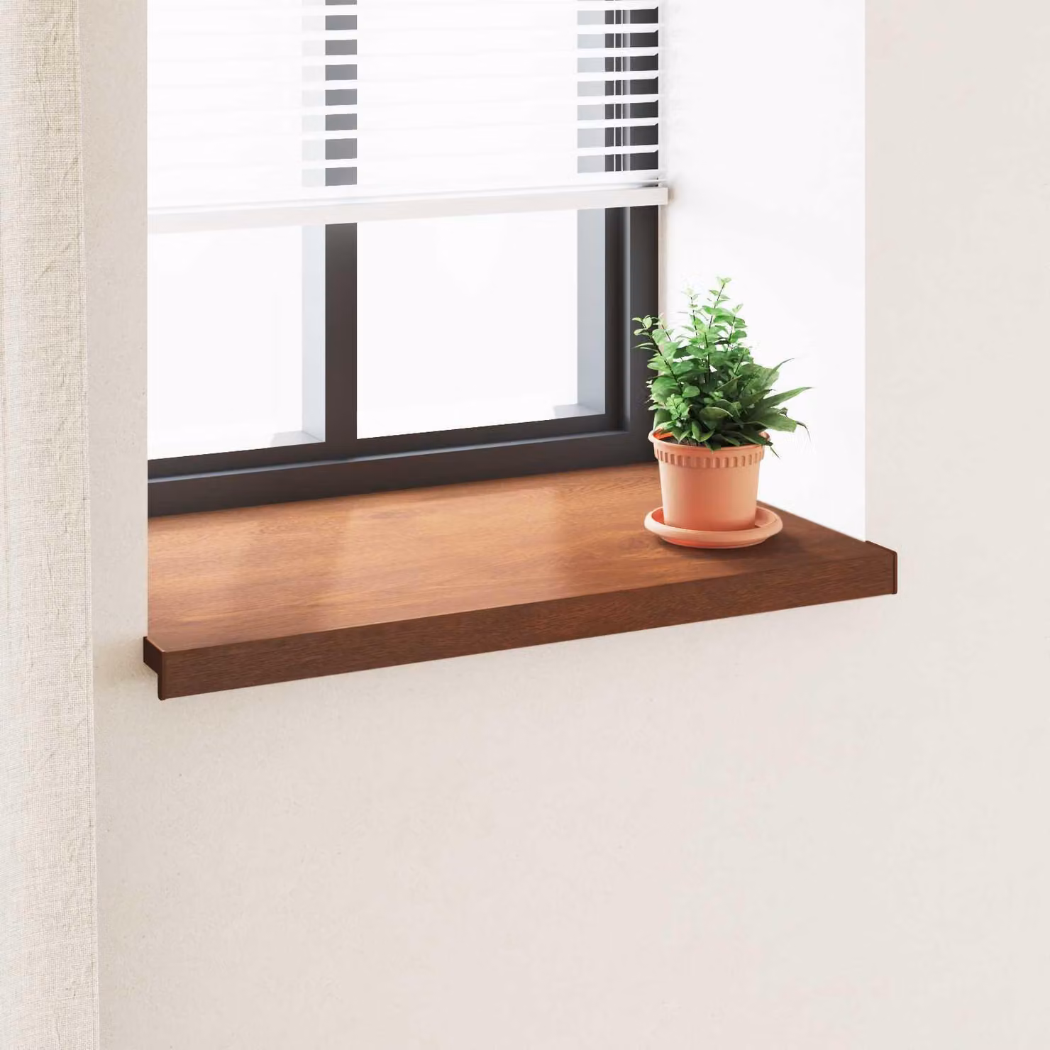 Soglia della Finestra Legno Marrone 60 x 50 x 4,5 cm PVC