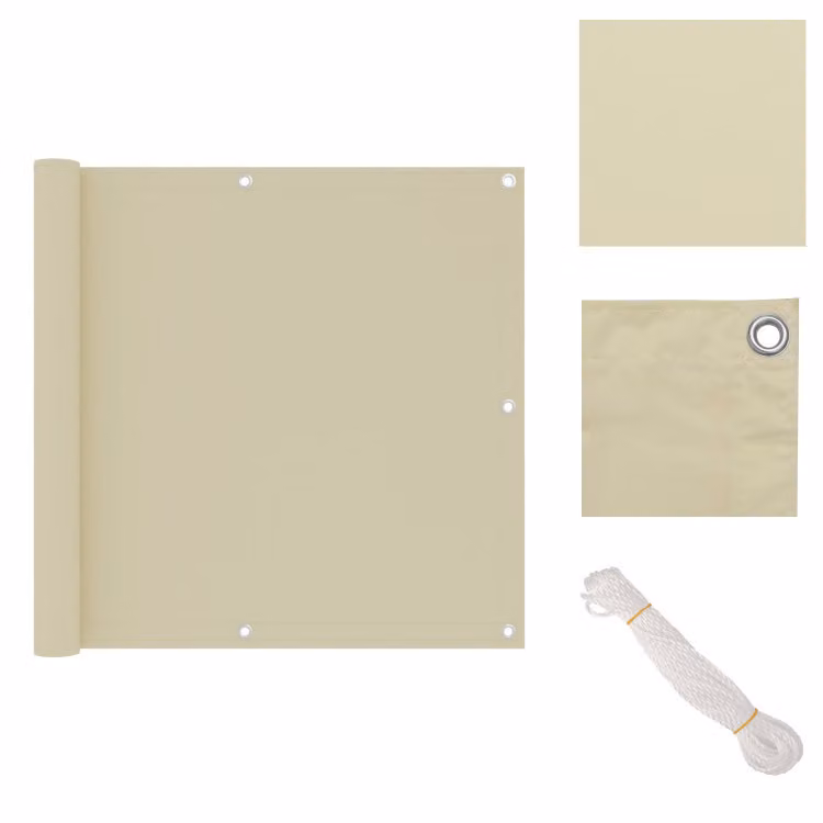 vidaXL Schermo privacy per balcone crema 90x300 cm Tessuto Oxford - Ombrelloni e tende da sole