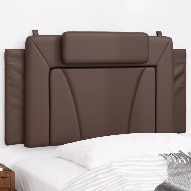 Cuscino Testiera Viana vidaXL in Similpelle Marrone, Larghezza: 100 cm