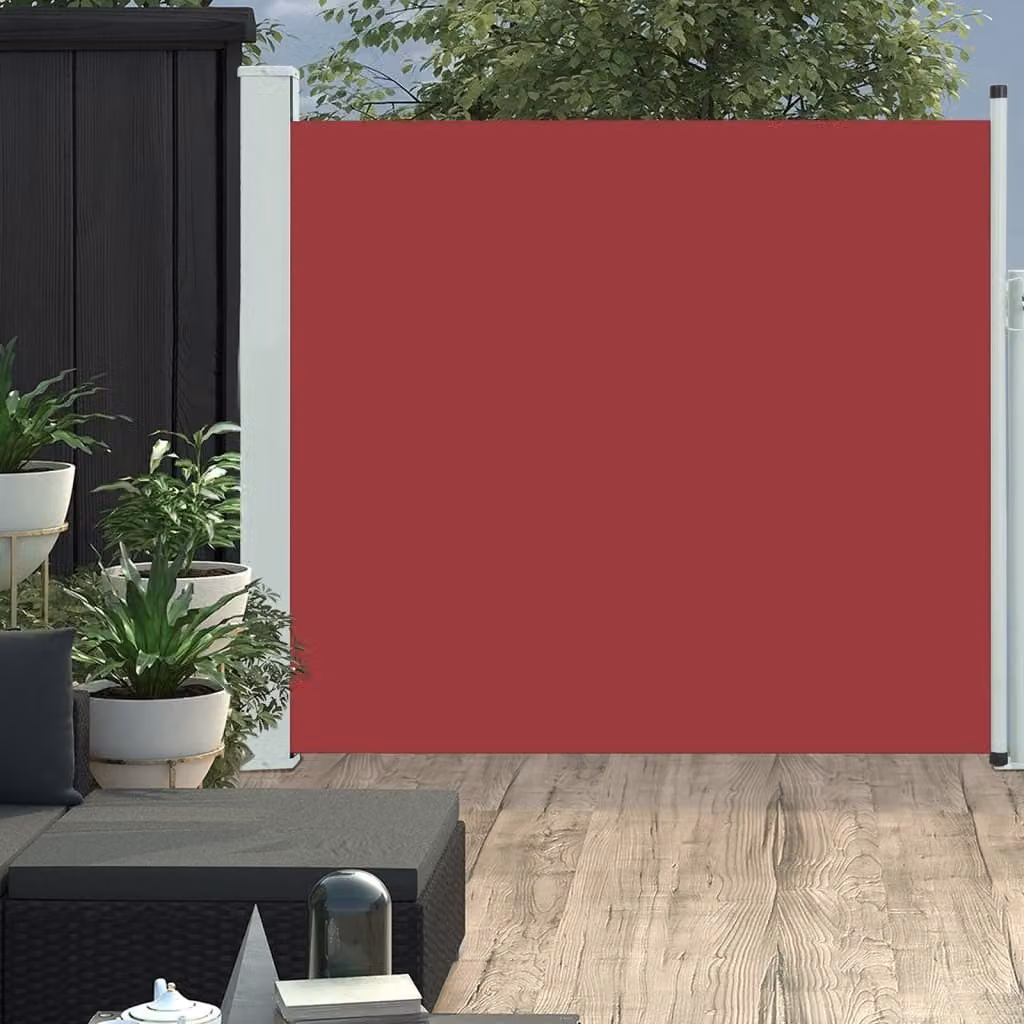 The Living Store Tenda laterale estensibile 170×300 cm rosso