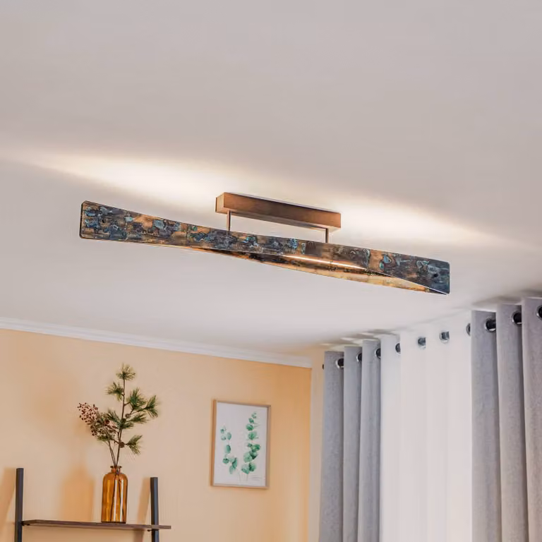 Plafoniera a LED Baloria Quitani, dimmerabile, Nero, Cucina, Alluminio, Moderno, Plafoniera LED