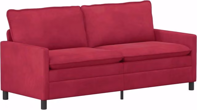 Divano | Divano da soggiorno | Sofa Rosso Vino 196 x 81 x 87,5 cm Velluto
