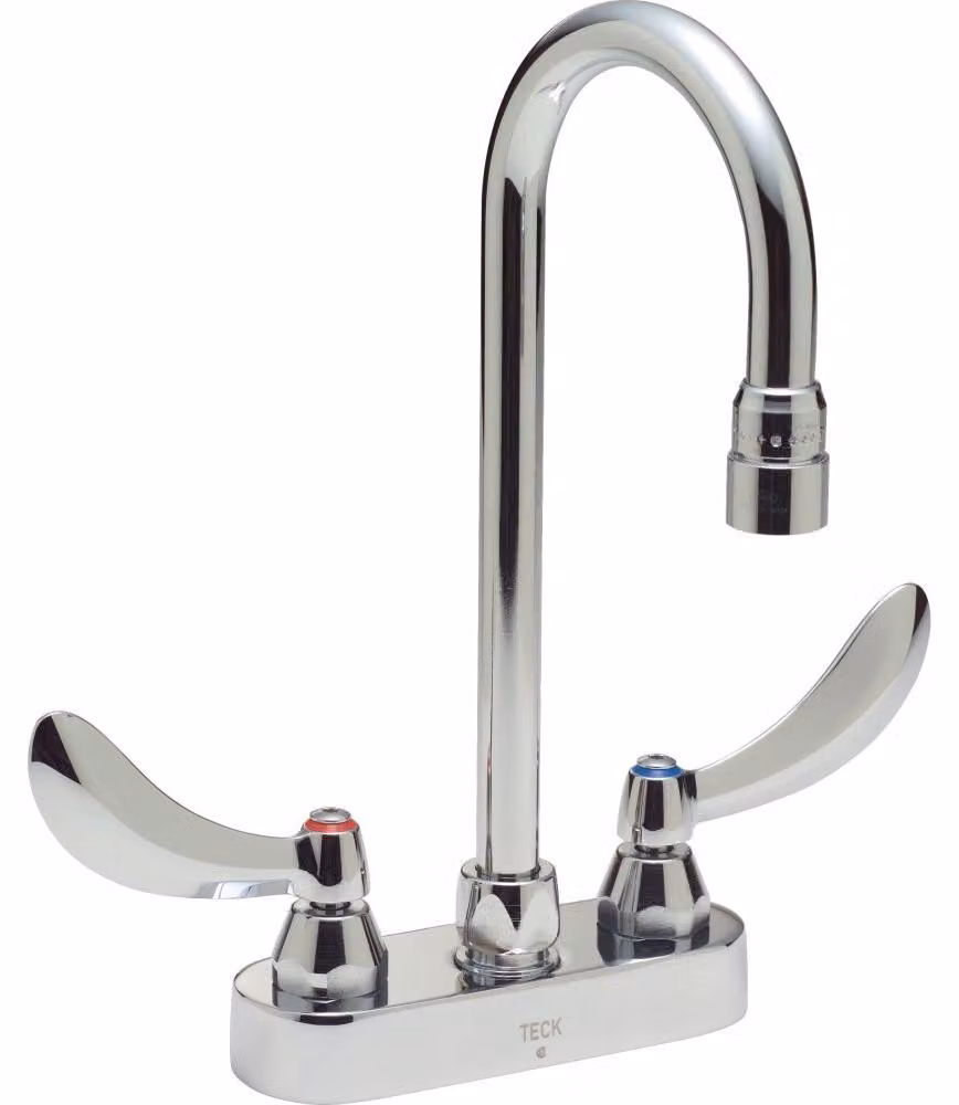 Miscelatore per lavabo a due maniglie, da montare a incasso, colore argento, con 2 maniglie