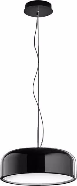 Lampada a sospensione Perenz Velia in metallo e vetro con tecnologia LED, disponibile nei colori bianco, nero o grigio