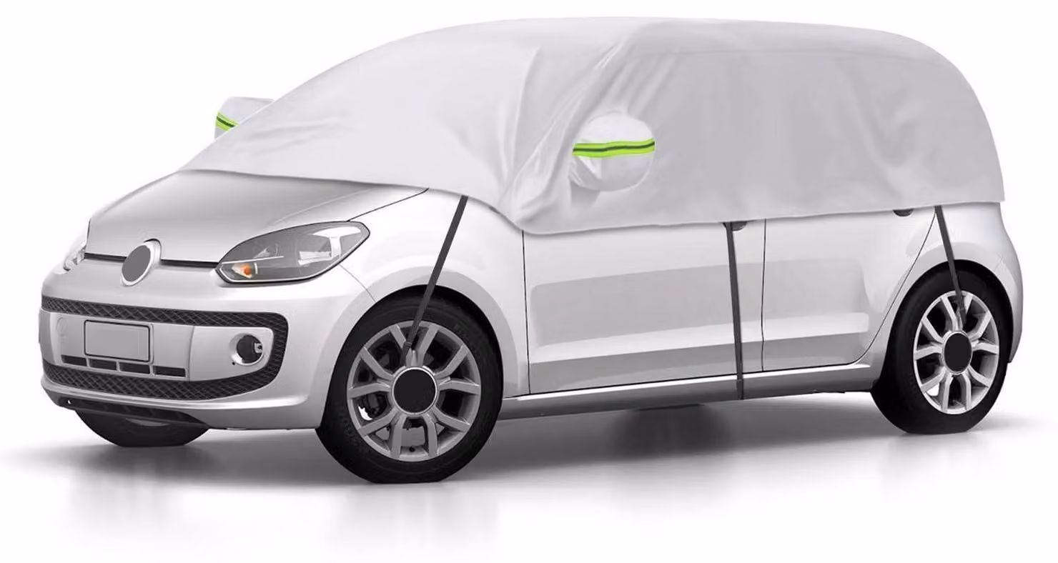 Copertura per auto, adatta a garage a metà, impermeabile, per VW UP/SEAT Mii/Skoda Citigo, dal 2011 al 2024, colore argento