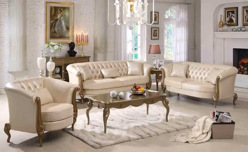 Ledersofa Sofagarnitur 3+2+1 Sitzer Set Garnitur Polstersofa Couch Sofa Couchen
