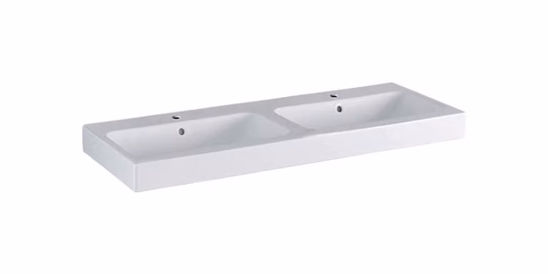 Geberit iCon lavabo double 120x48,5cm blanc, 124120000, 124120000