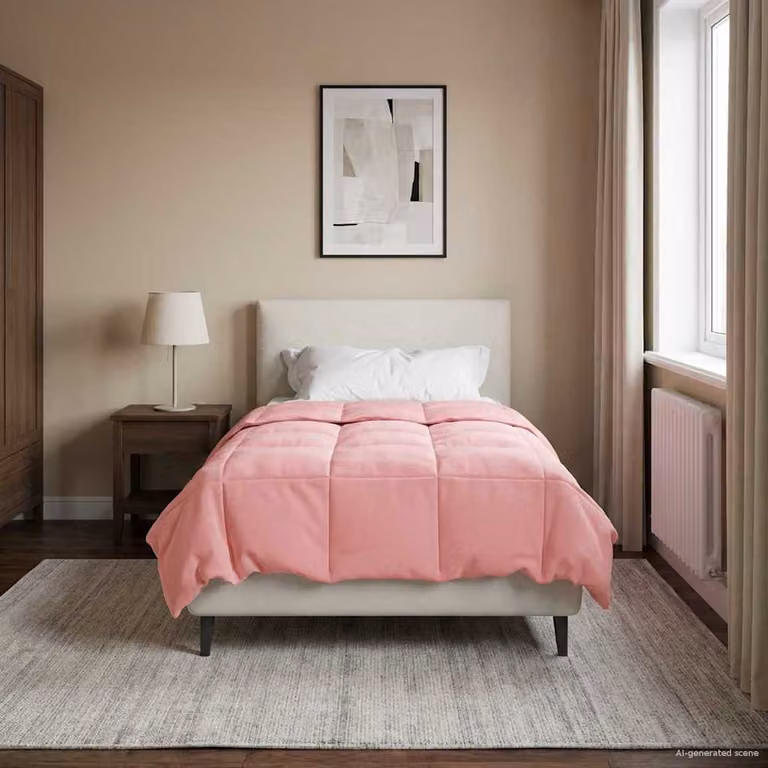 vidaXL Piumone Invernale Rosa in Microfibra Traspirabile e Reversibile L: 155 cm x P: 200 cm