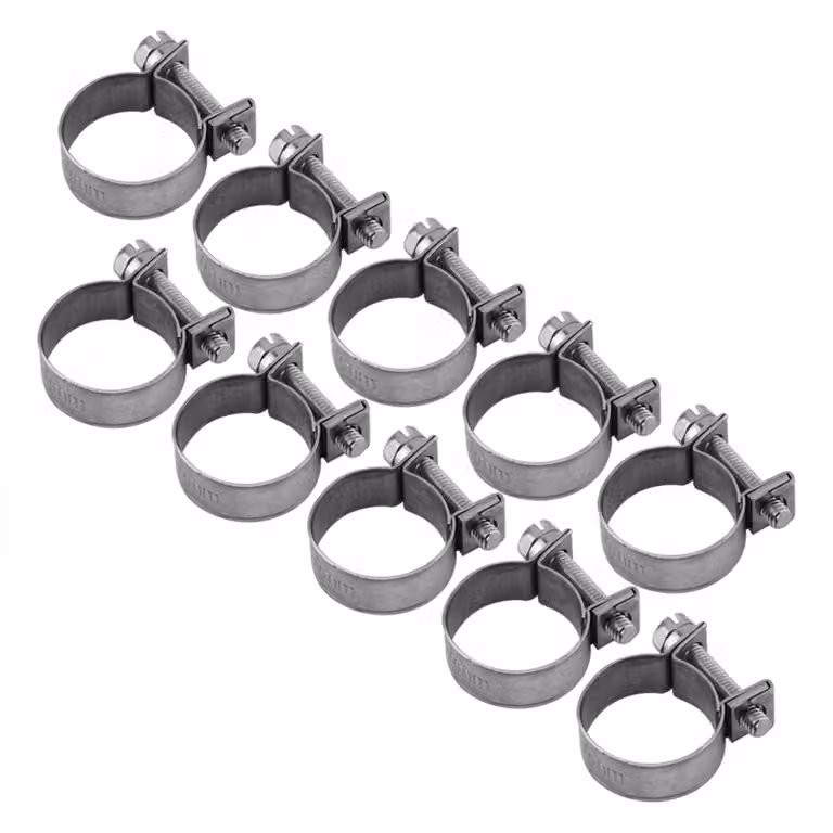 10pcs in acciaio inox Mini linea carburante tubo Hose Clamp Clip 6mm-20mm Dimensione opzionale