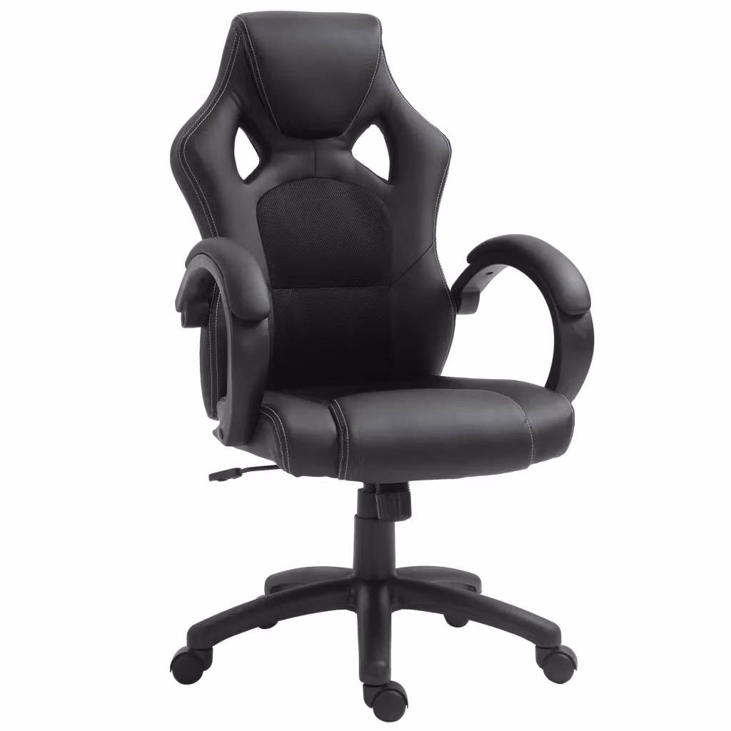 Sedia da Gaming Zephmum Nera Regolabile e Reclinabile L: 71 cm, P: 61 cm, H: 108-118 cm – 2