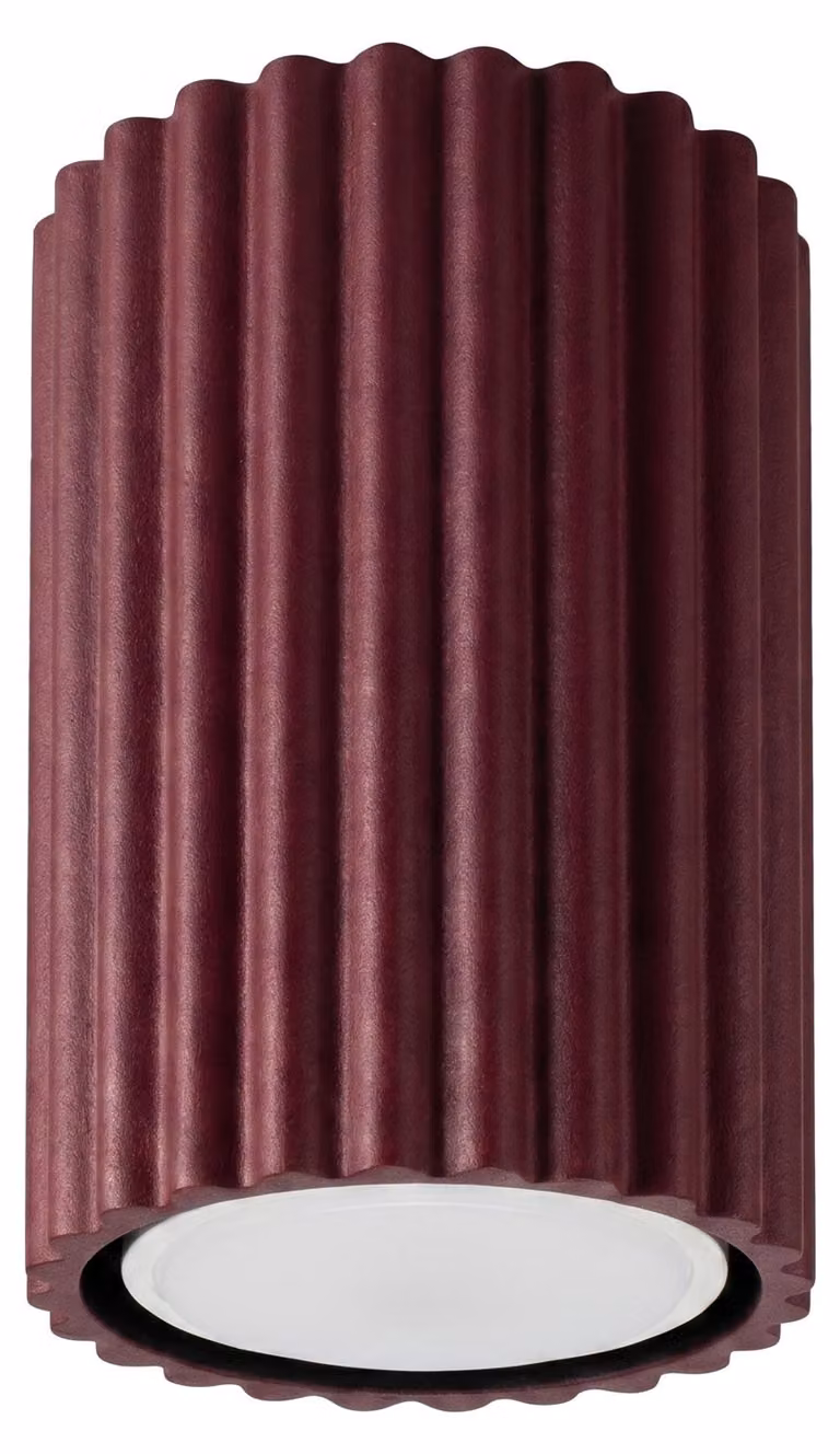Plafoniera KARBON 10 bordeaux 1xGU10 10W in alluminio 10x6,5x6,5 cm Sollux Lighting