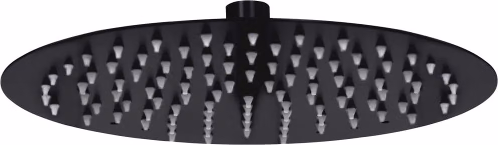 The Living Store Doccia a pioggia in acciaio inox 25 cm rotonda nera
