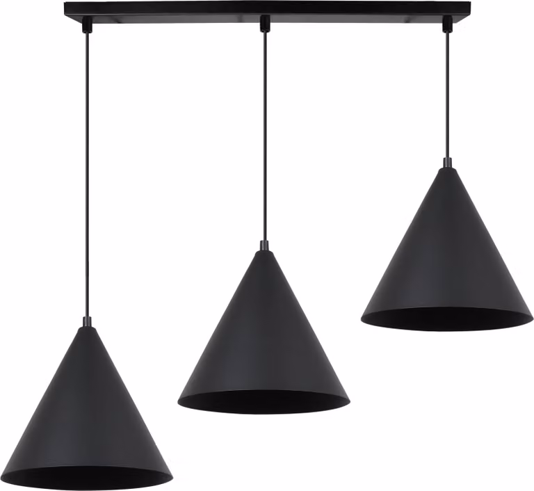 Lampada a sospensione Soho nera a 3 luci 25cm E27