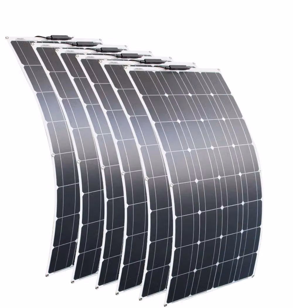 Pannello solare flessibile 100W, alta efficienza 21,8%, PET monocristallino, modulo solare 600W