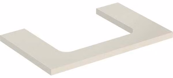 Plaque de lavabo Geberit ONE, découpe au centre, pour lavabo à poser, 75x3x47cm, 505.282.00.4, 505.282.00.4