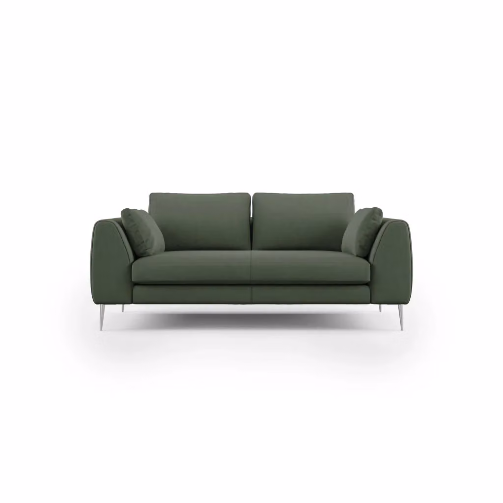 Divano moderno Plano Divani.Store in microfibra tecnica smacchiabile verde L: 196 cm – 2