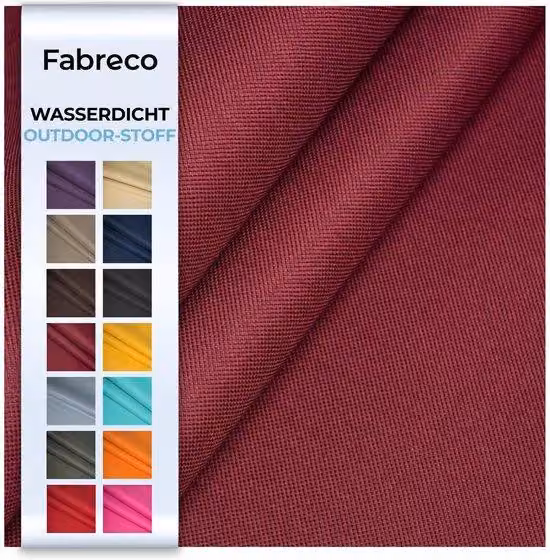 Tessuto impermeabile per esterni in poliestere 600D, 100x150 cm, rosso scuro