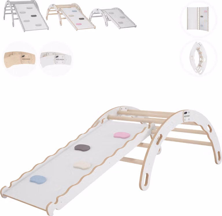 Triangolo per arrampicata in legno, Triangolo per arrampicata, Struttura per arrampicata per bambini con scivolo, Arrampicata per bambini, Struttura per arrampicata in legno 100% ECO