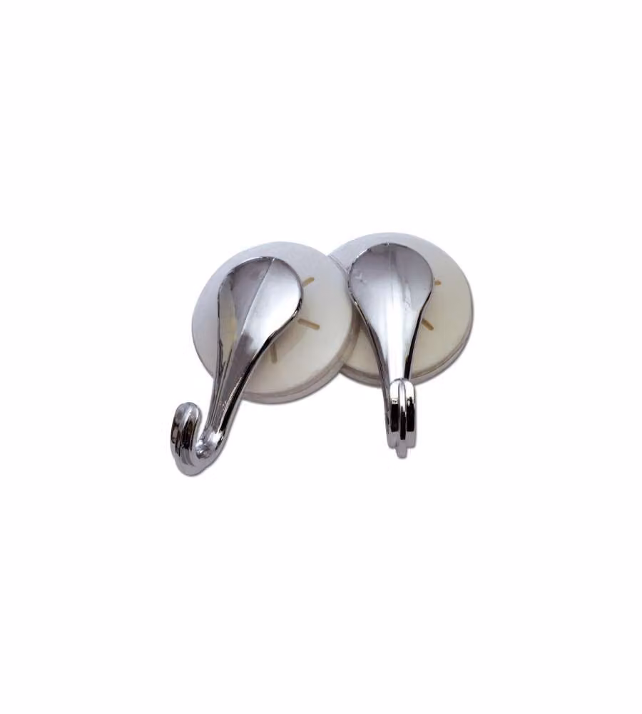 Ganci Appenditutto Bianchi Ventose Push & Fix 2 Pz